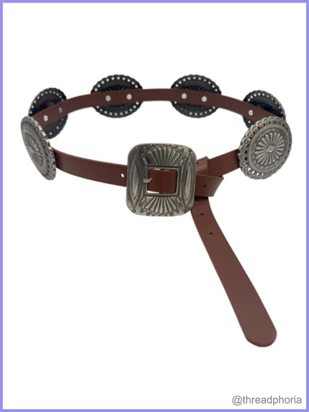 Women's Faux Leather Western Concho Wide Belt Cowboy Boho Waist Cincher